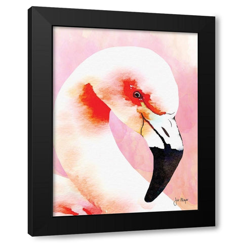 Amazing Flamingos I Black Modern Wood Framed Art Print with Double Matting by Meyer, Jill