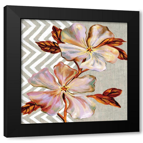 Brilliant Petals II Black Modern Wood Framed Art Print with Double Matting by Ferry, Margaret
