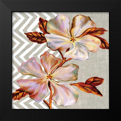 Brilliant Petals II Black Modern Wood Framed Art Print by Ferry, Margaret