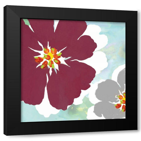 Marsala Blossom I Black Modern Wood Framed Art Print by Ferry, Margaret