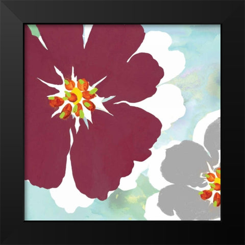 Marsala Blossom I Black Modern Wood Framed Art Print by Ferry, Margaret
