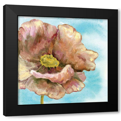 Fresh Poppies I Black Modern Wood Framed Art Print by Ferry, Margaret
