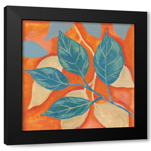 Summer Leaves I Black Modern Wood Framed Art Print by Ferry, Margaret