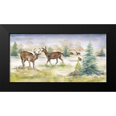 In the Meadow Black Modern Wood Framed Art Print by Ferry, Margaret