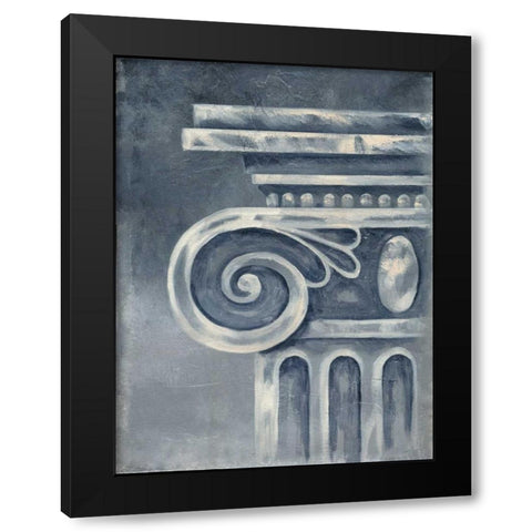 Grey Column I Black Modern Wood Framed Art Print with Double Matting by Ferry, Margaret