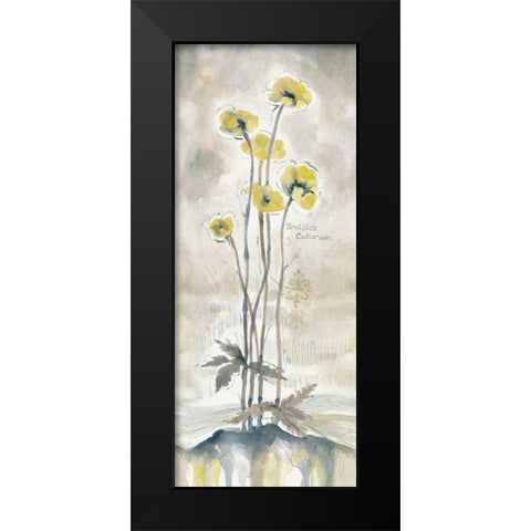 Yellow Blossoms I Black Modern Wood Framed Art Print by Ferry, Margaret