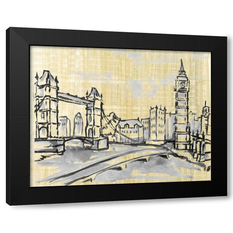 Cities I Black Modern Wood Framed Art Print with Double Matting by Ferry, Margaret
