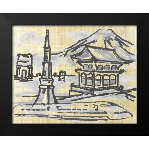 Cities IV Black Modern Wood Framed Art Print by Ferry, Margaret