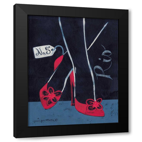 High Heels Rio Black Modern Wood Framed Art Print by Matla, Jennifer