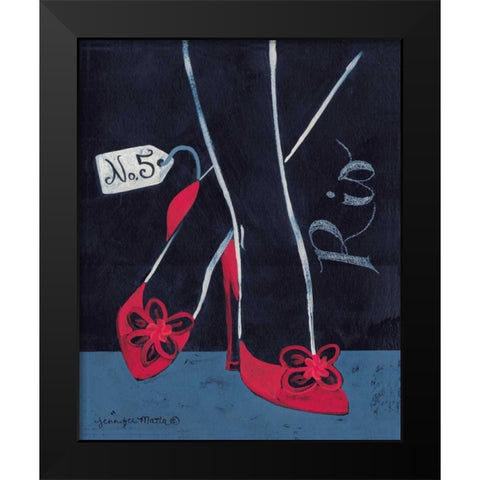 High Heels Rio Black Modern Wood Framed Art Print by Matla, Jennifer