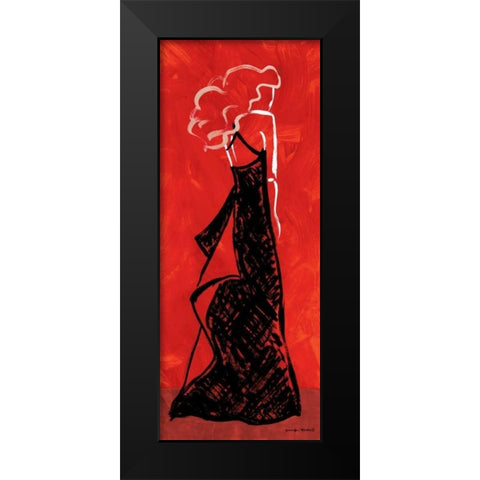 Shy Black Modern Wood Framed Art Print by Matla, Jennifer