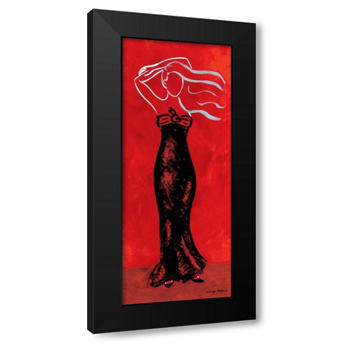 Wind Blown Black Modern Wood Framed Art Print with Double Matting by Matla, Jennifer