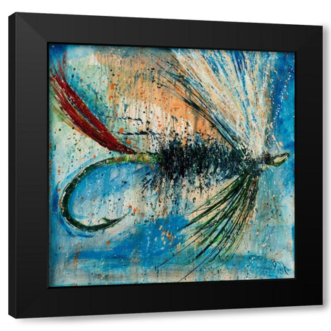 Green Butted Skunk Fly Black Modern Wood Framed Art Print with Double Matting by Monahan, Jodi