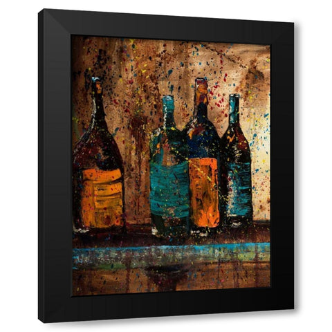 Wine Vino Wine I Black Modern Wood Framed Art Print with Double Matting by Monahan, Jodi