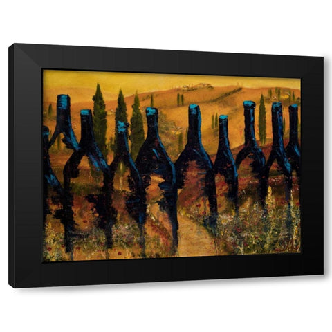 Tuscan Vinos Black Modern Wood Framed Art Print by Monahan, Jodi