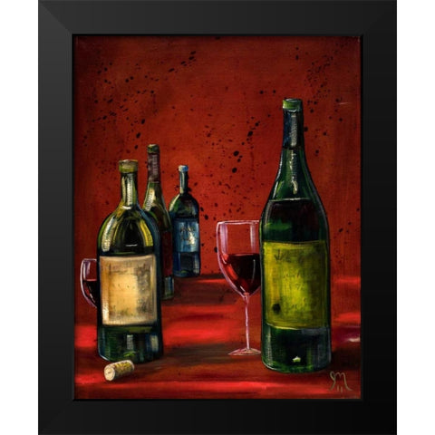Second Glass Black Modern Wood Framed Art Print by Monahan, Jodi