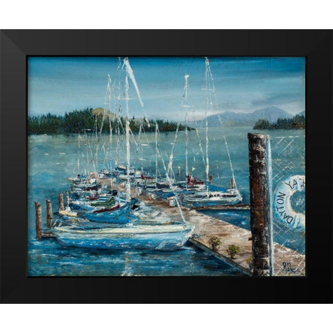 Dayton Sails Black Modern Wood Framed Art Print by Monahan, Jodi
