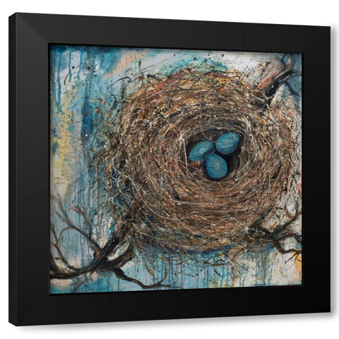 New Beginnings Black Modern Wood Framed Art Print with Double Matting by Monahan, Jodi