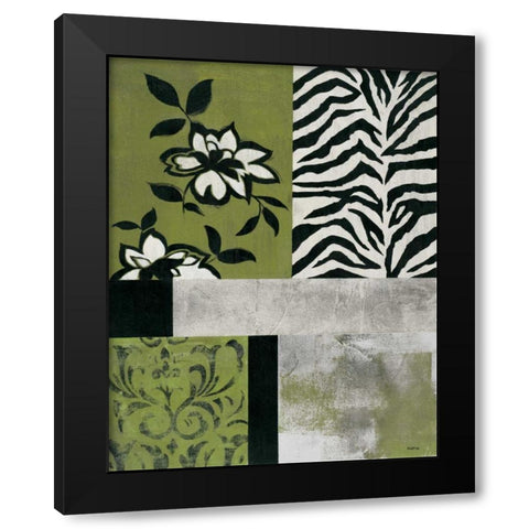 Playing with Patterns I Black Modern Wood Framed Art Print with Double Matting by Martin, Cheryl