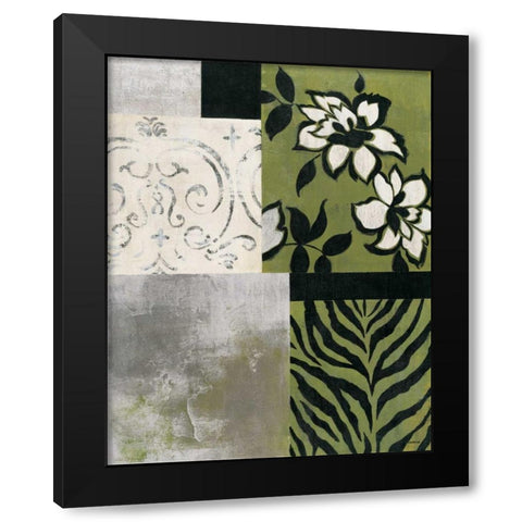 Playing with Patterns II Black Modern Wood Framed Art Print by Martin, Cheryl