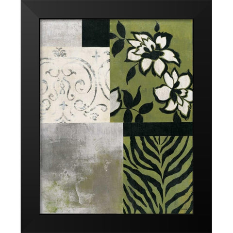 Playing with Patterns II Black Modern Wood Framed Art Print by Martin, Cheryl