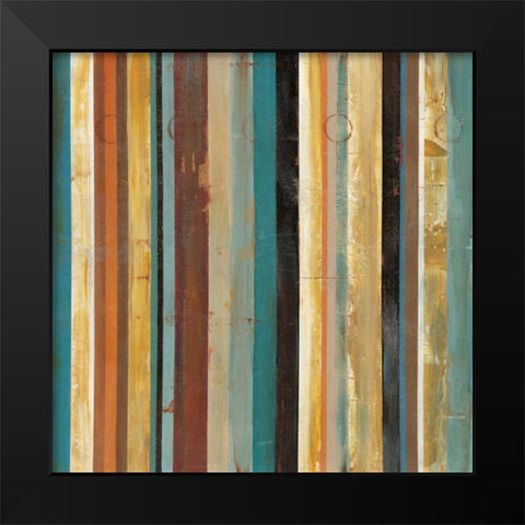 Stripes I Black Modern Wood Framed Art Print by Martin, Cheryl