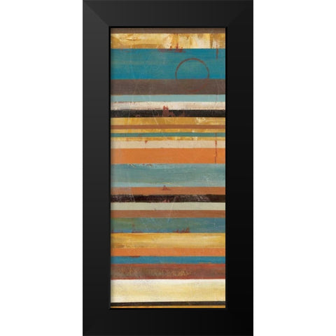 Stripes Panel II Black Modern Wood Framed Art Print by Martin, Cheryl