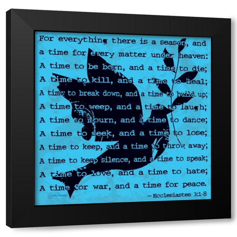 Peace Sign I Black Modern Wood Framed Art Print by Murray, Sylvia
