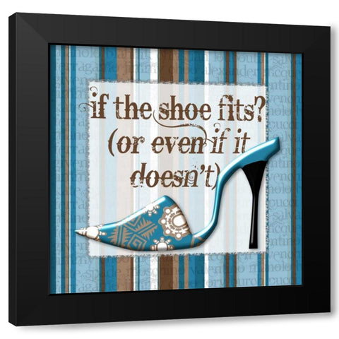 Girly Shoe II Black Modern Wood Framed Art Print with Double Matting by Murray, Sylvia