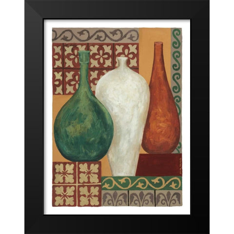 Vessels and Tiles I Black Modern Wood Framed Art Print by Misa, Eva