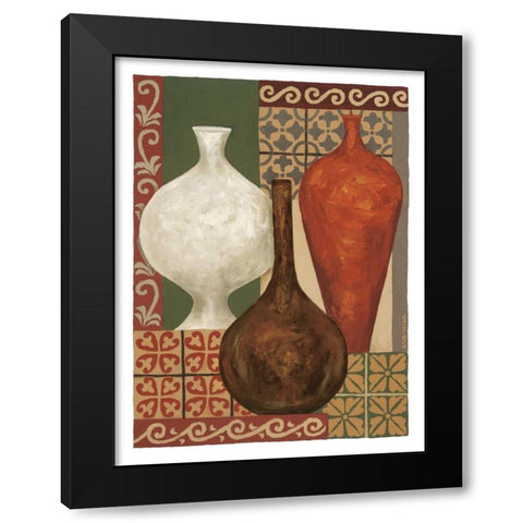 Vessels and Tiles II Black Modern Wood Framed Art Print by Misa, Eva