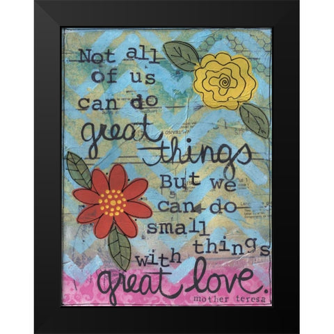 Great Love Black Modern Wood Framed Art Print by Martin, Monica