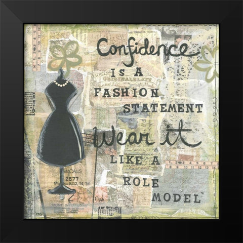 Confidence Black Modern Wood Framed Art Print by Martin, Monica