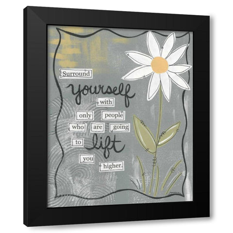 Surround Yourself Black Modern Wood Framed Art Print with Double Matting by Martin, Monica