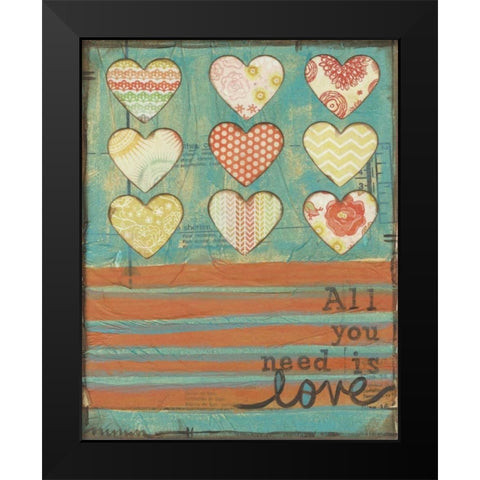 All You Need Black Modern Wood Framed Art Print by Martin, Monica