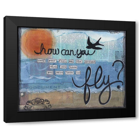 Born To Fly Black Modern Wood Framed Art Print with Double Matting by Martin, Monica