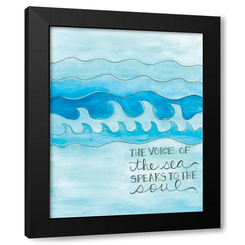 The Voice Black Modern Wood Framed Art Print with Double Matting by Martin, Monica