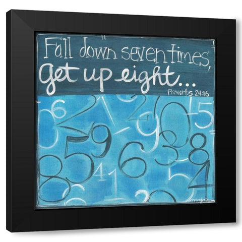 Fall Down Black Modern Wood Framed Art Print with Double Matting by Martin, Monica