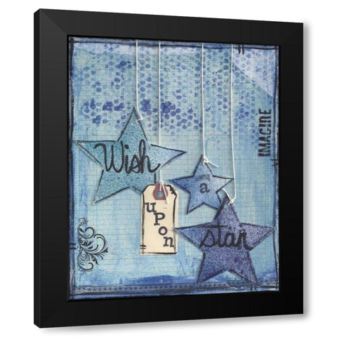 Wish Upon A Star Black Modern Wood Framed Art Print with Double Matting by Martin, Monica