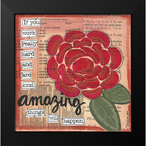 Amazing Black Modern Wood Framed Art Print by Martin, Monica