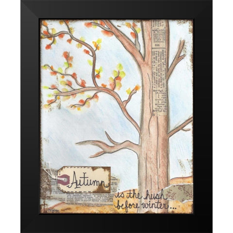 Autumn Black Modern Wood Framed Art Print by Martin, Monica