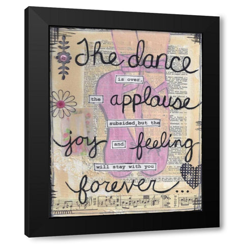 The Dance Black Modern Wood Framed Art Print by Martin, Monica
