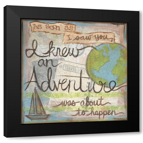 I Knew An Adventure Black Modern Wood Framed Art Print by Martin, Monica