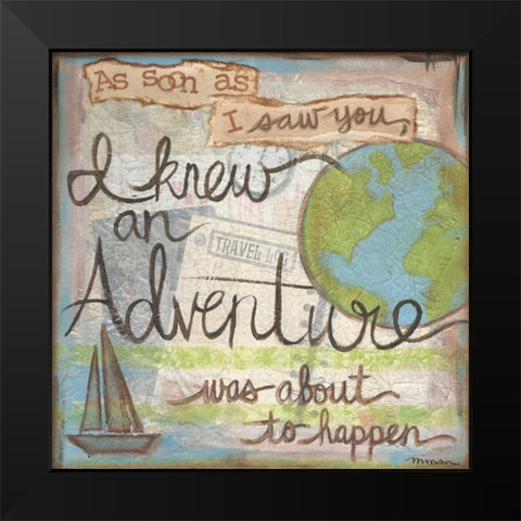 I Knew An Adventure Black Modern Wood Framed Art Print by Martin, Monica