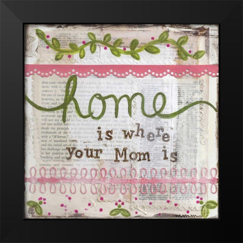 Home Black Modern Wood Framed Art Print by Martin, Monica