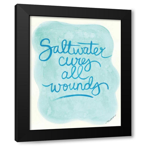Saltwater Black Modern Wood Framed Art Print by Martin, Monica