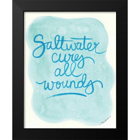 Saltwater Black Modern Wood Framed Art Print by Martin, Monica