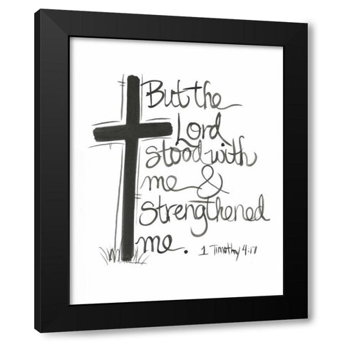 But The Lord Black Modern Wood Framed Art Print with Double Matting by Martin, Monica