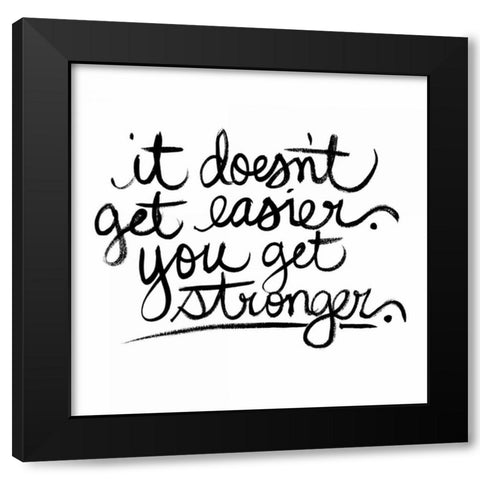 Stronger Black Modern Wood Framed Art Print with Double Matting by Martin, Monica