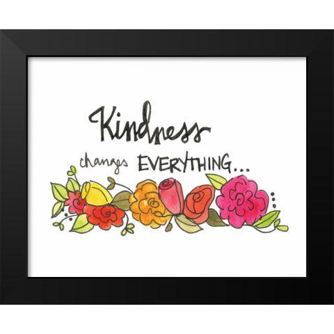 Kindness Black Modern Wood Framed Art Print by Martin, Monica